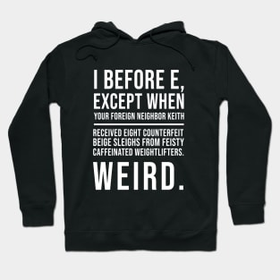 Grammar teacher quote Hoodie